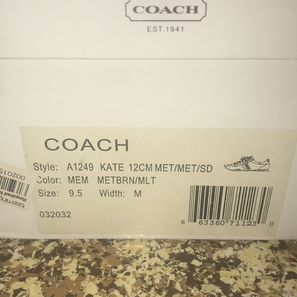 Coach Kate 12CM MET/MET/SD Metallic Bronze and Brown Sneakers - Picture 10 of 16